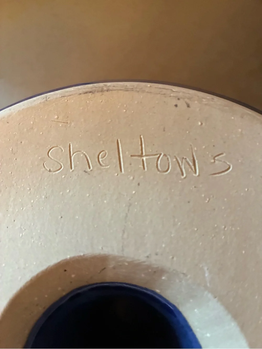 SHELTON’S POTTERY Bundt cake pan, HANDCRAFTED stoneware from SEAGROVE N.C.